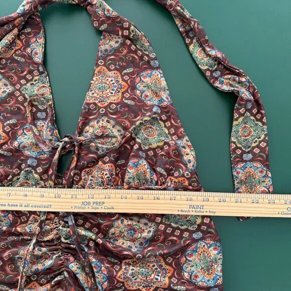 Cider halter top in burgundy pattern size 3XL NWT - Picture 2 of 6